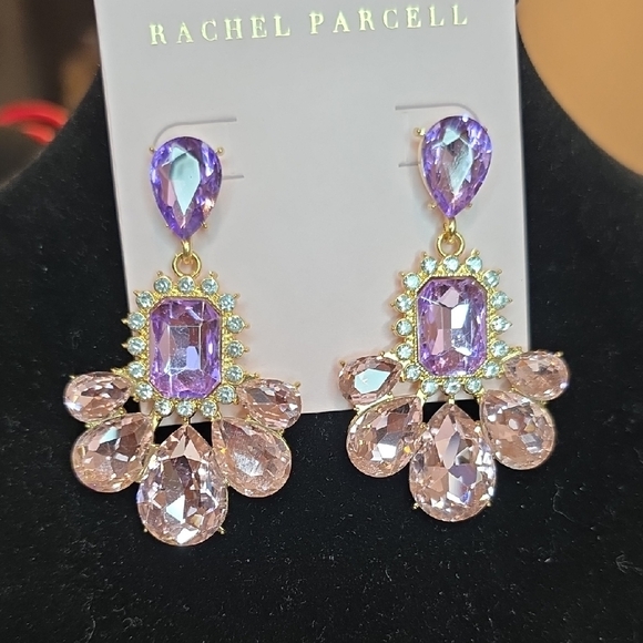 Rachel Parcell Lavender and Blush Drop Earrings - Picture 2 of 5